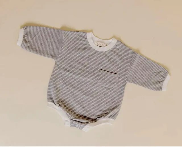 Dandillie Ash Stripe Bubble Romper