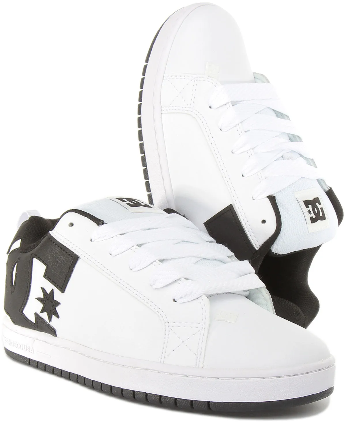 Dc Shoes Court Graffik In White Black For Men