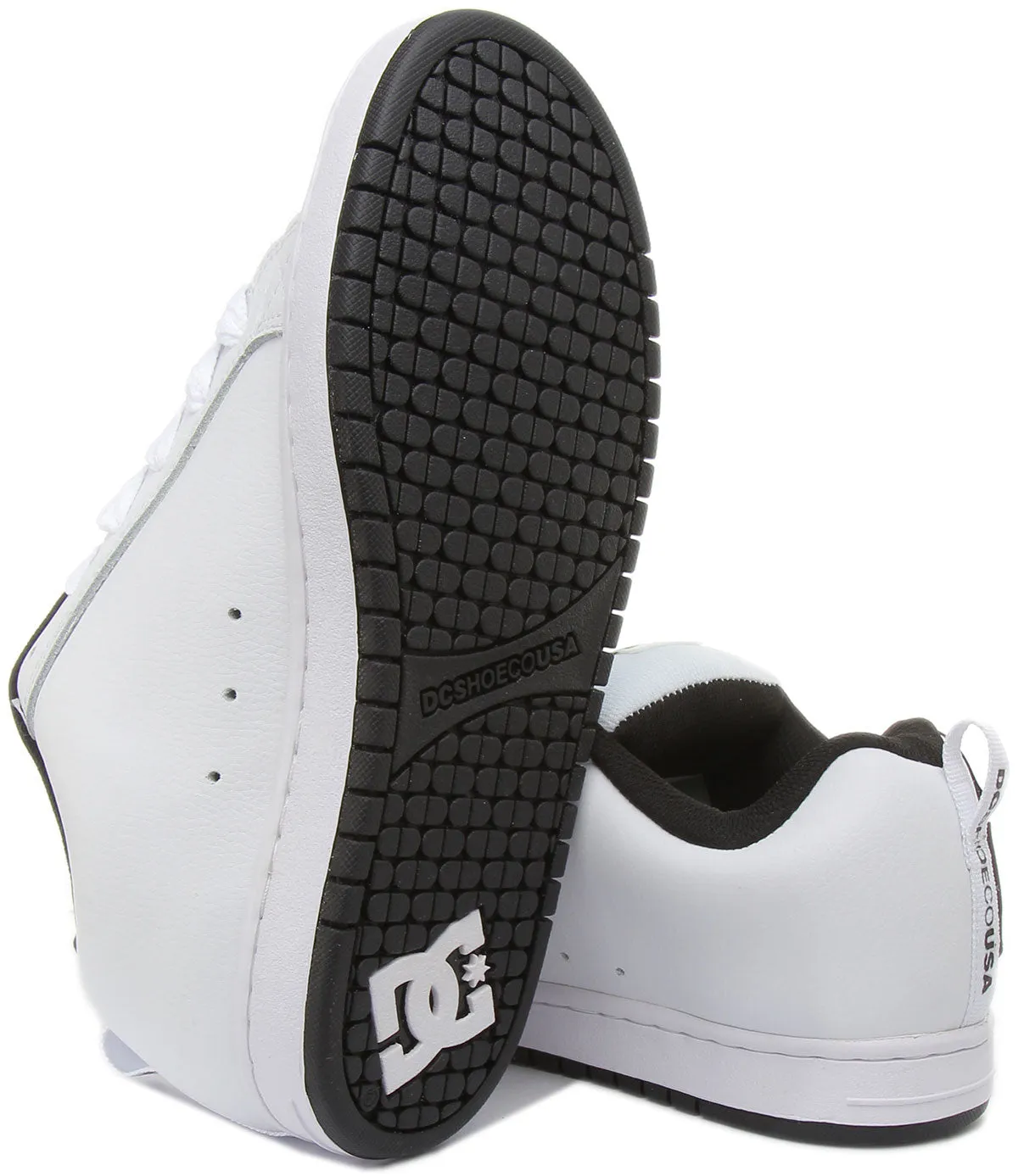 Dc Shoes Court Graffik In White Black For Men