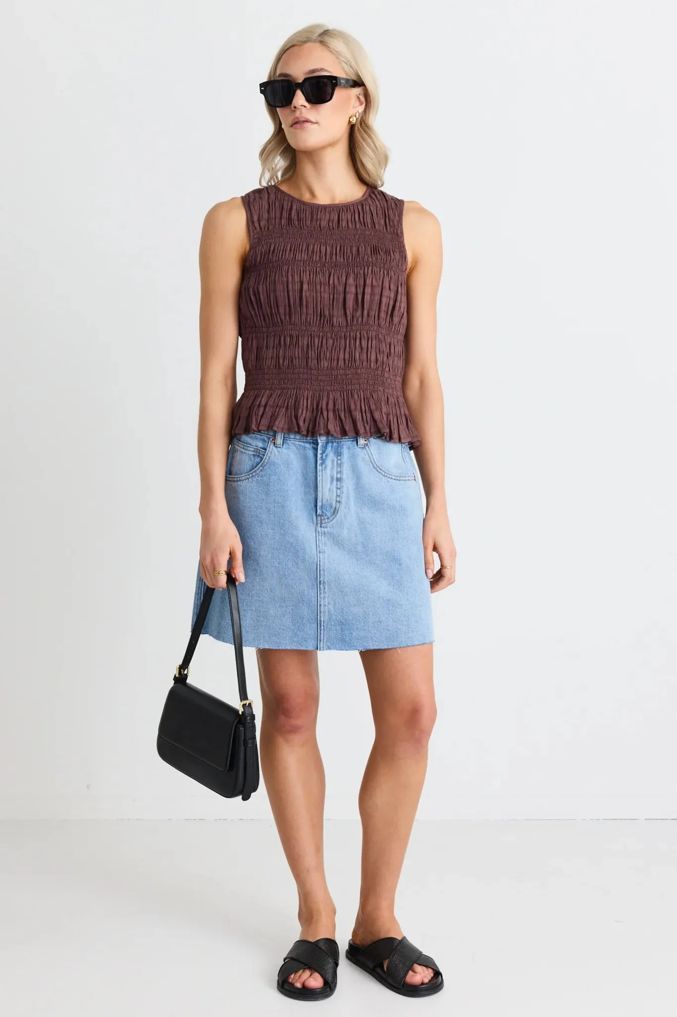 Dearest Denim Mini Skirt Blue