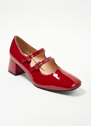 Double strap baby-style pumps