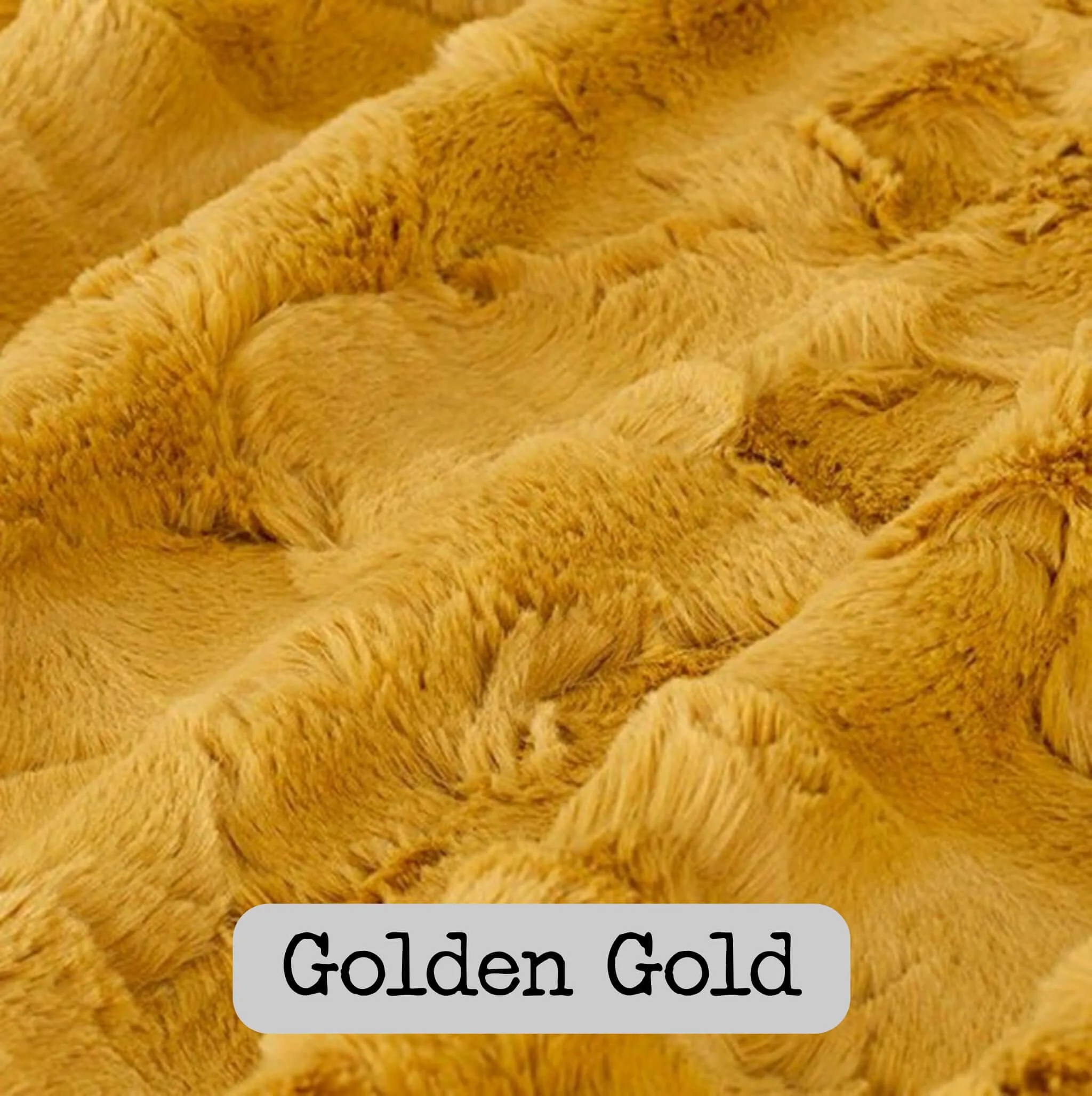 Dutch Camo Pattern Spiffy Llama WeeWoobie Weighted Blanket with Golden Gold Fur