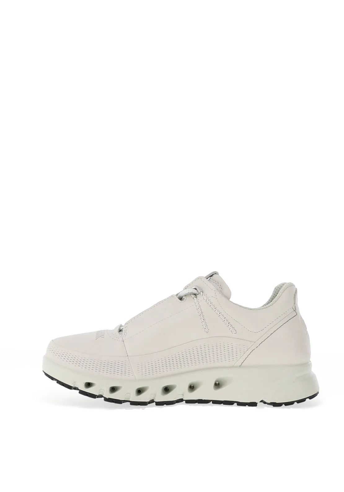 Ecco Leather Lace Up Trainers, White