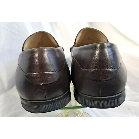 ECCO Men's Moc 2.0 Slip on Driving Style Loafer Leather Brown Size 45 11-11.5
