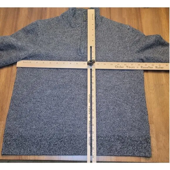 Fairlane 1/4 Zip Pullover Size XL Charcoal Cray Long Sleeve 100% Merino Wool