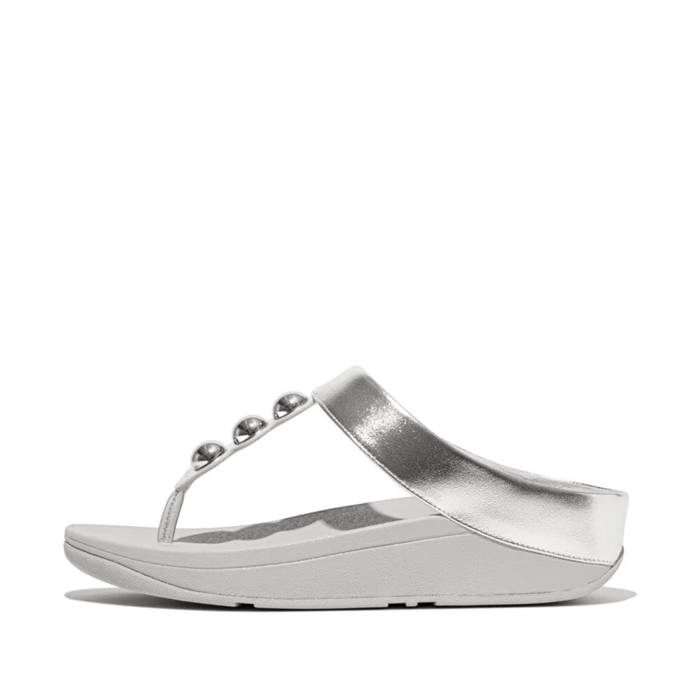 FitFlop Fino Mirror-Dome Metalic-Leather Toe-Post