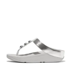 FitFlop Fino Mirror-Dome Metalic-Leather Toe-Post