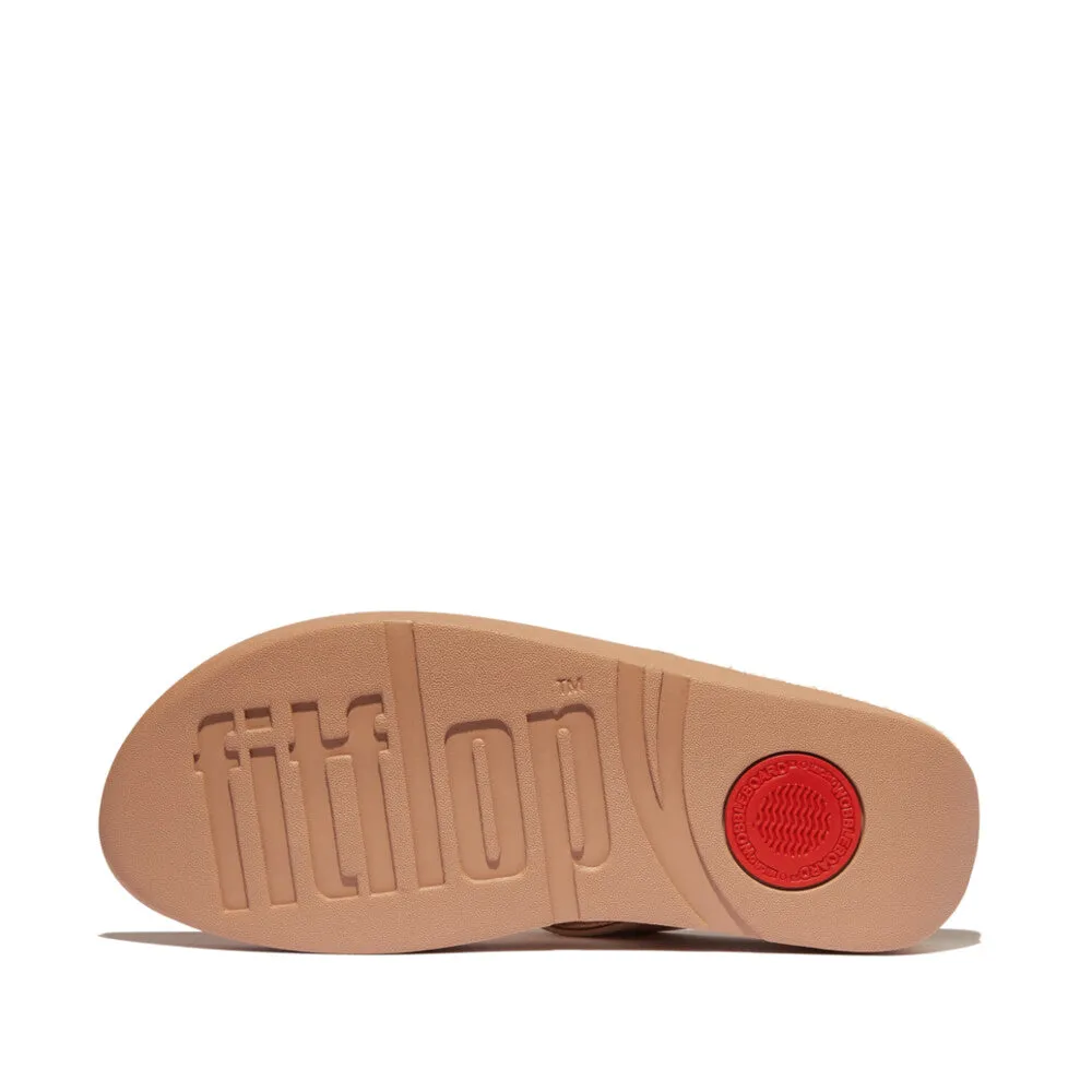 FitFlop Fino Resin-Hoop Leather Toe-Post Sandals