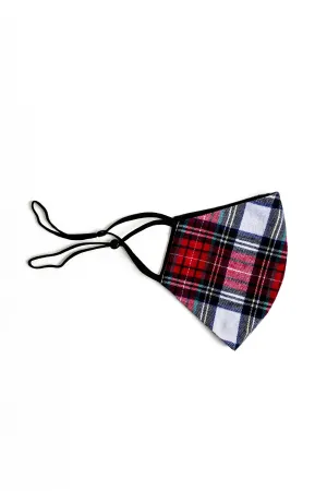 FLANNEL FACE MASK - RED TARTAN