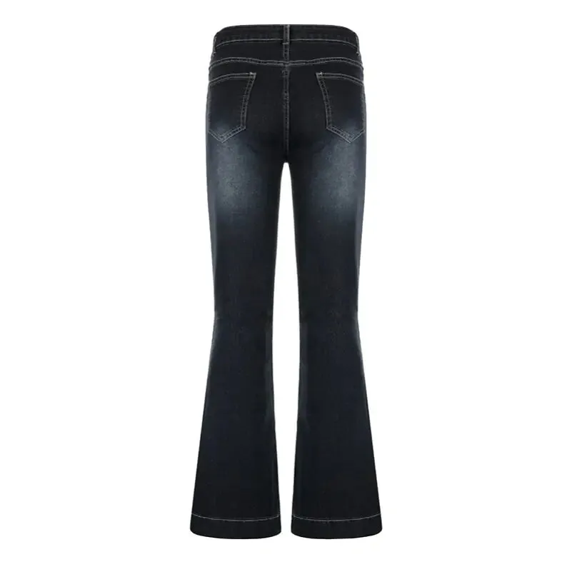 Flare Jeans Women's Low Waist Trousers
