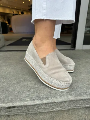 Gaimo Taupe semsket espadrillos med platå