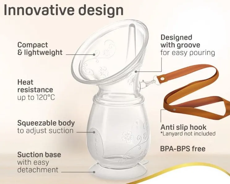 GAMAL Manual Silicone Breast Pump - 110ml