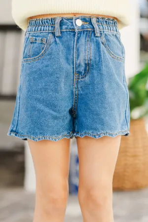 Girls: The Henley Blue Denim Shorts