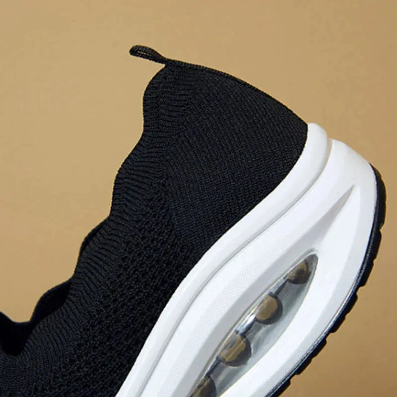 GS Knit Air | Ergonomische dames sneaker met dikke zool en strik