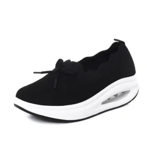 GS Knit Air | Ergonomische dames sneaker met dikke zool en strik