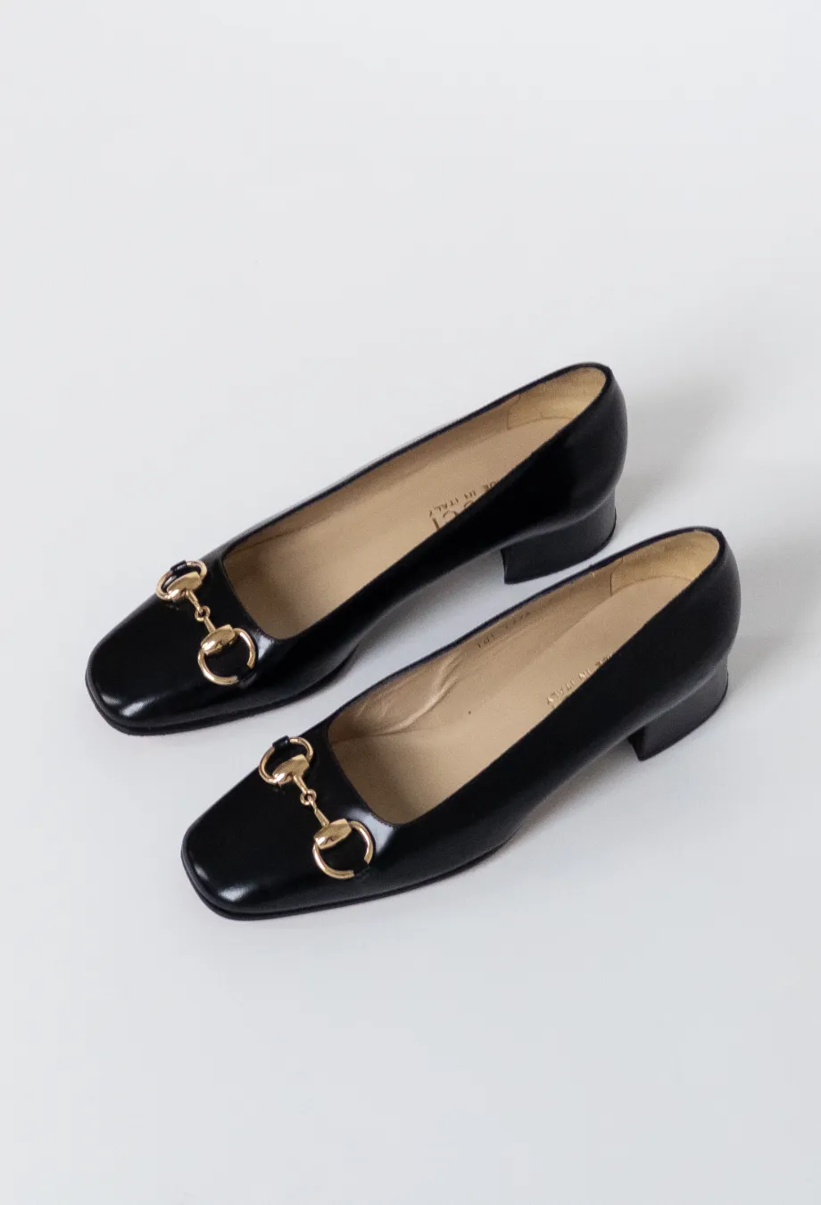 Gucci Vintage Horsebit Low Heel Pumps