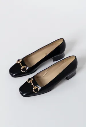 Gucci Vintage Horsebit Low Heel Pumps