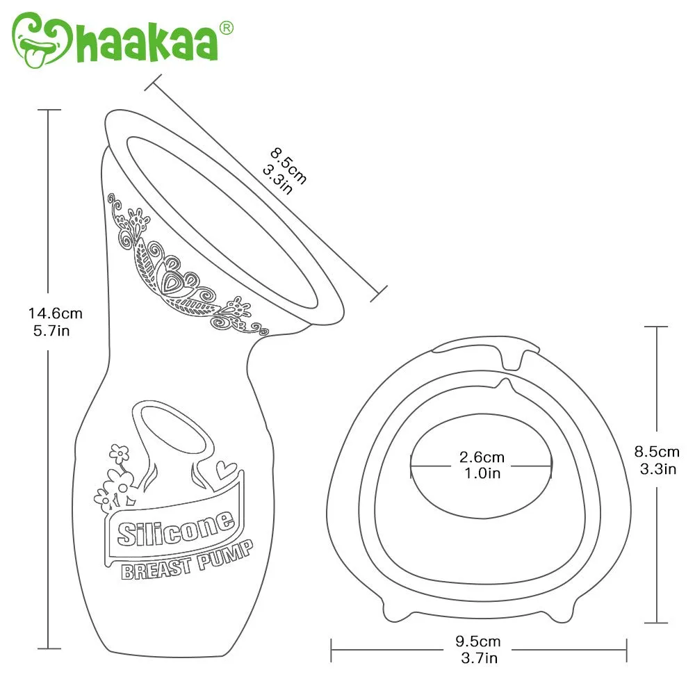 Haakaa Gen.1 100ml Manual Breast Pump & 75ml Breast Milk Collectors Combo