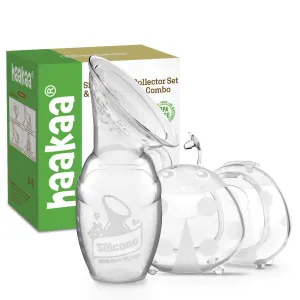 Haakaa Gen.1 100ml Manual Breast Pump & 75ml Breast Milk Collectors Combo