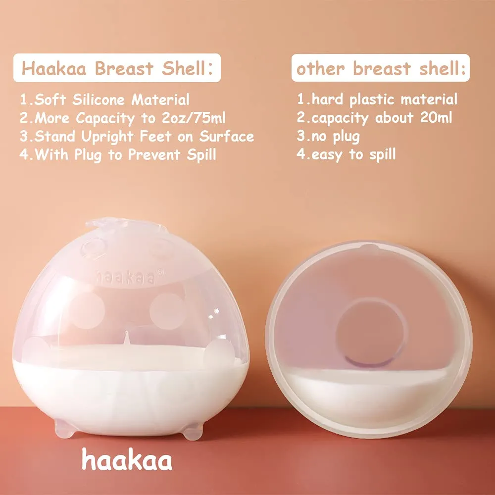 Haakaa Gen.1 100ml Manual Breast Pump & 75ml Breast Milk Collectors Combo