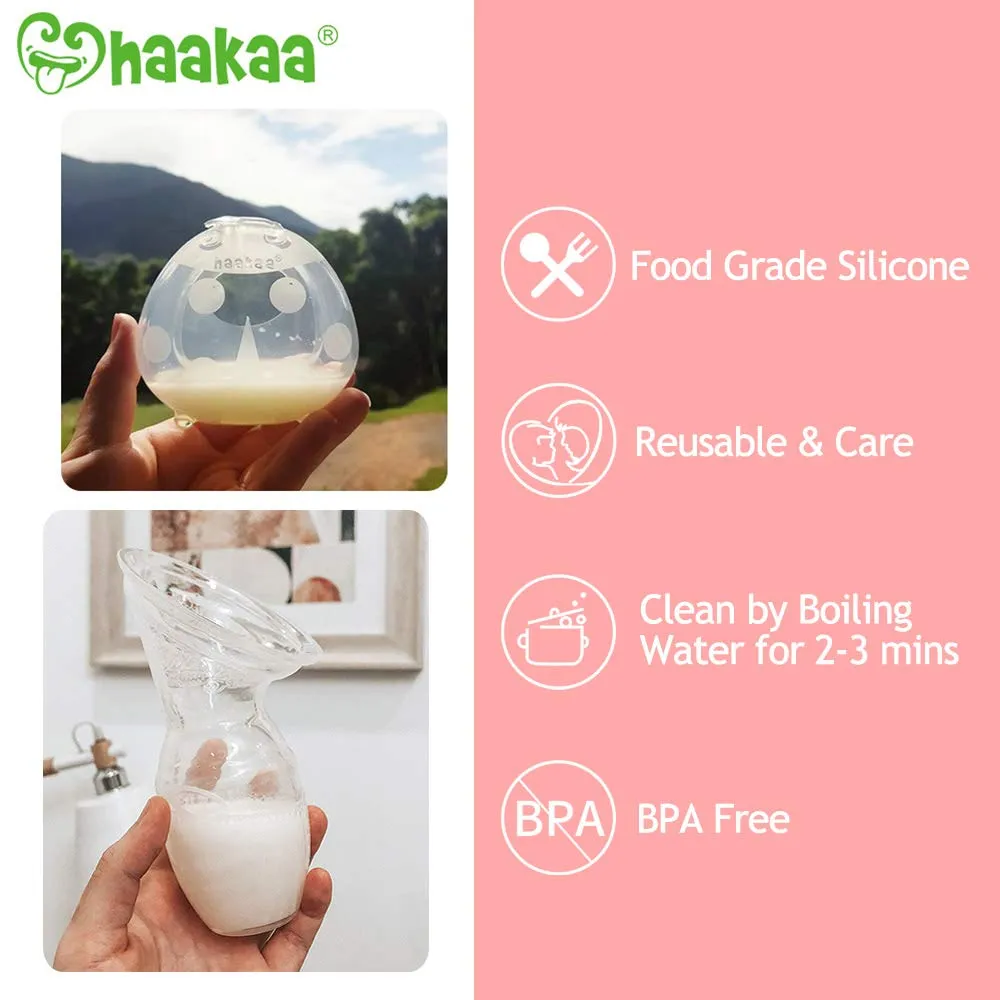 Haakaa Gen.1 100ml Manual Breast Pump & 75ml Breast Milk Collectors Combo