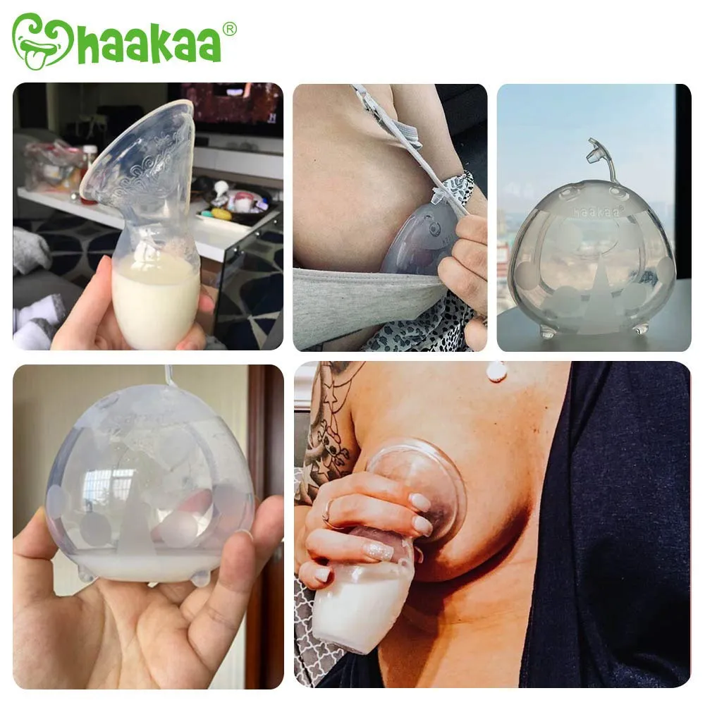 Haakaa Gen.1 100ml Manual Breast Pump & 75ml Breast Milk Collectors Combo