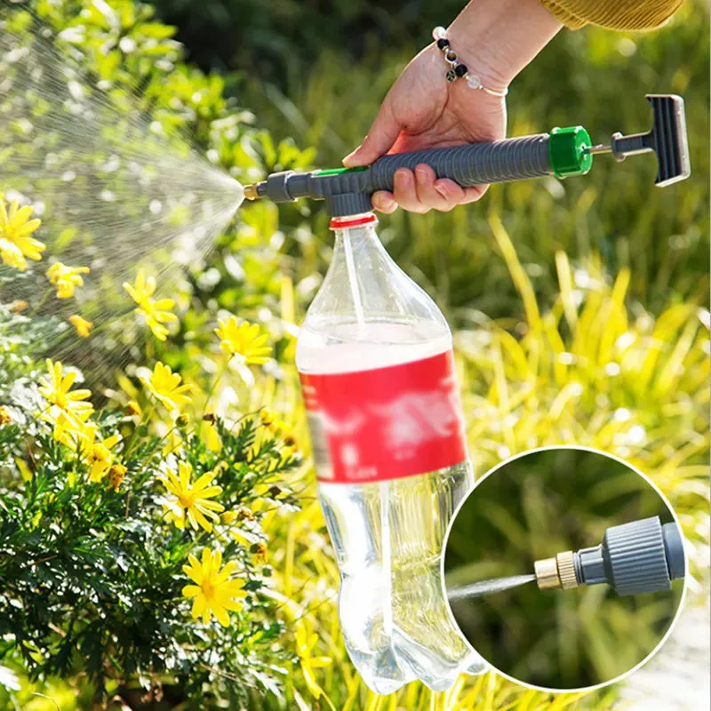 High Pressure Air Pump Manual Sprayer Adjustable Drink Bottle Spray Head Nozzle Garden Watering Tool Sprayer Nozzle Agriculture Tools
