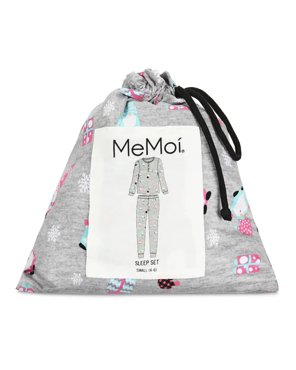 Holiday Gnomes 2 pieces PJ Set In Grey - MeMoi