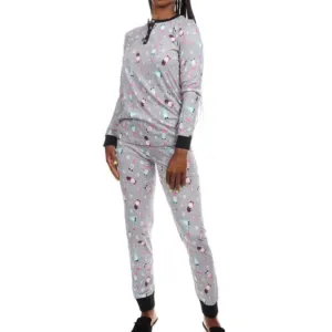 Holiday Gnomes 2 pieces PJ Set In Grey - MeMoi