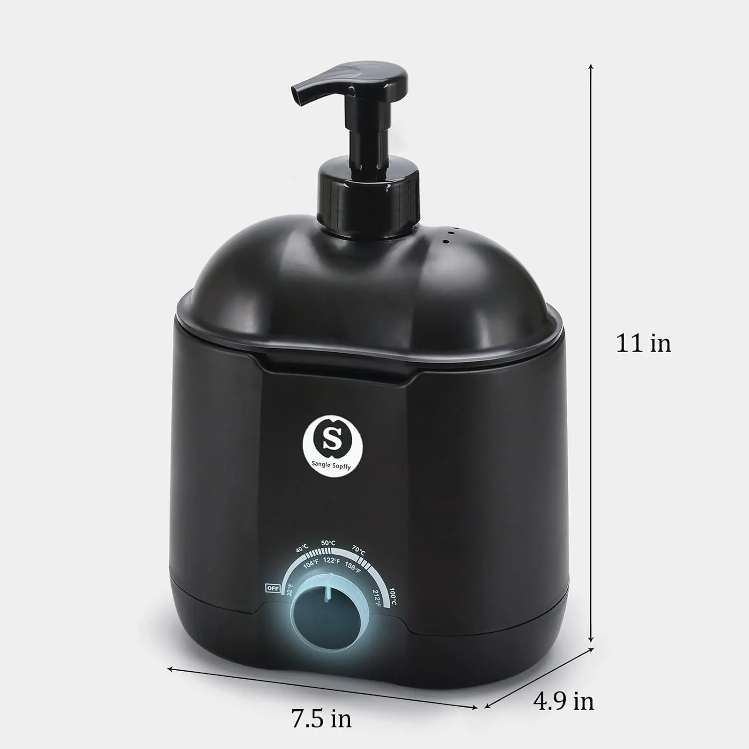 Hot Lather Machine SANGLE Sopffy,Shaving Cream Warmer for Men 800ML Large Capacity Heated Shaving Cream Dispenser for Home Salon Barber Shop Spa with 2 Pumps,Christmas and Birthday Gift(Black)