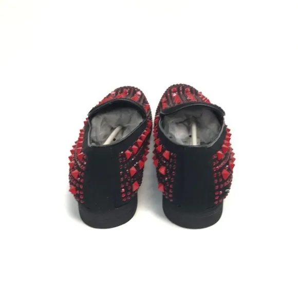 🎊HP🎊 Men's Amali Black Red Smoking Loafer Embellished