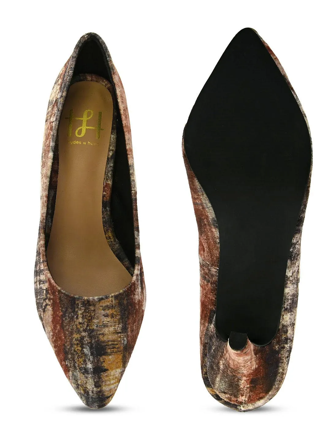 Hydes N Hues Multicoloured Printed Pumps