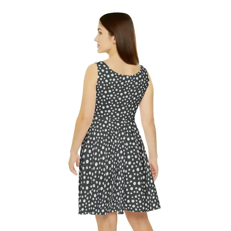 Ignite your Look with Orange Flower Skater Dress