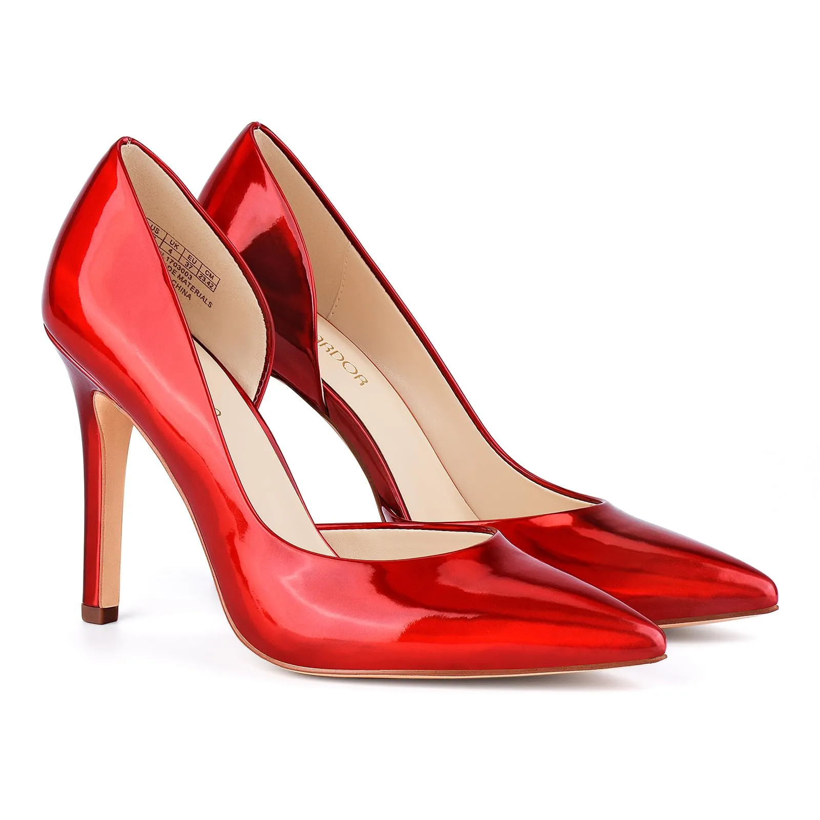 JENN ARDOR Stiletto High Heel Shoes for Women: Pointed, Closed Toe Classic Slip On Dress Pumps Burgundy Red