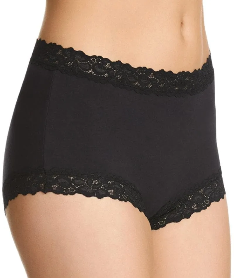 Jockey Parisienne Cotton Full Brief - Black