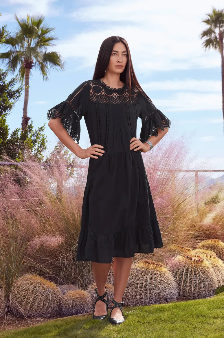Johnny Was, Karolina Midi Dress | Black