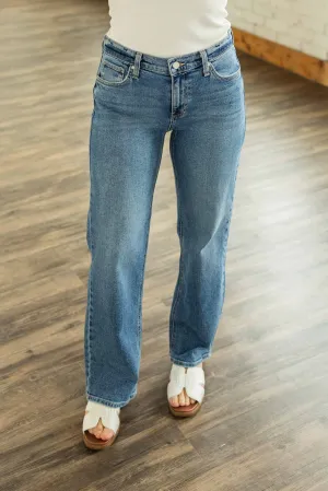 [JUST BLACK DENIM] GIA MID RISE STRAIGHT LEG BOYFRIEND JEANS MADE IN USA