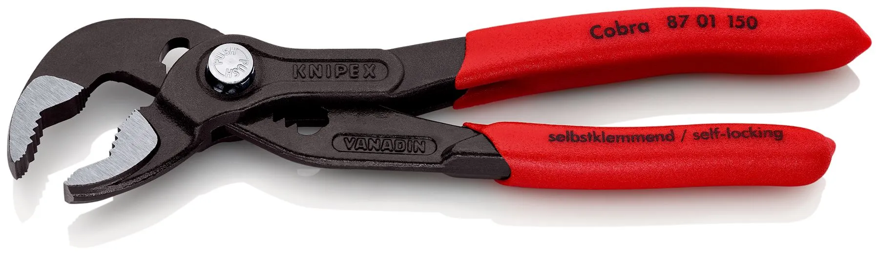KNIPEX Cobra High Tech Water Pump Pliers 150mm Plastic Coated Handles Non Slip 87 01 150 SB