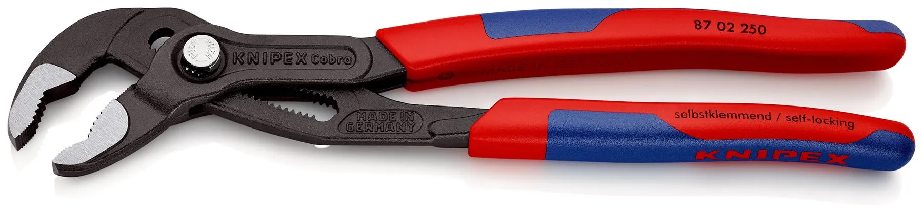 KNIPEX Cobra High Tech Water Pump Pliers 250mm Multi Component Grips 87 02 250 SB