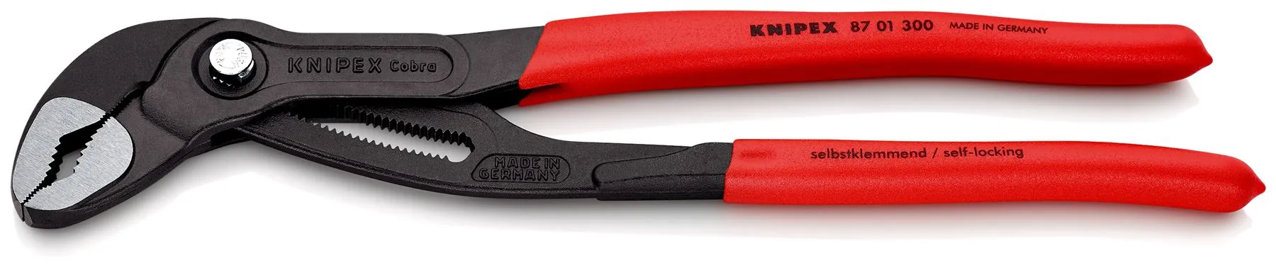 KNIPEX Cobra High Tech Water Pump Pliers 300mm Plastic Coated Handles Non Slip 87 01 300 SB