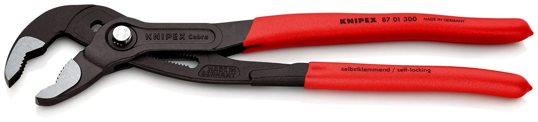 KNIPEX Cobra High Tech Water Pump Pliers 300mm Plastic Coated Handles Non Slip 87 01 300 SB
