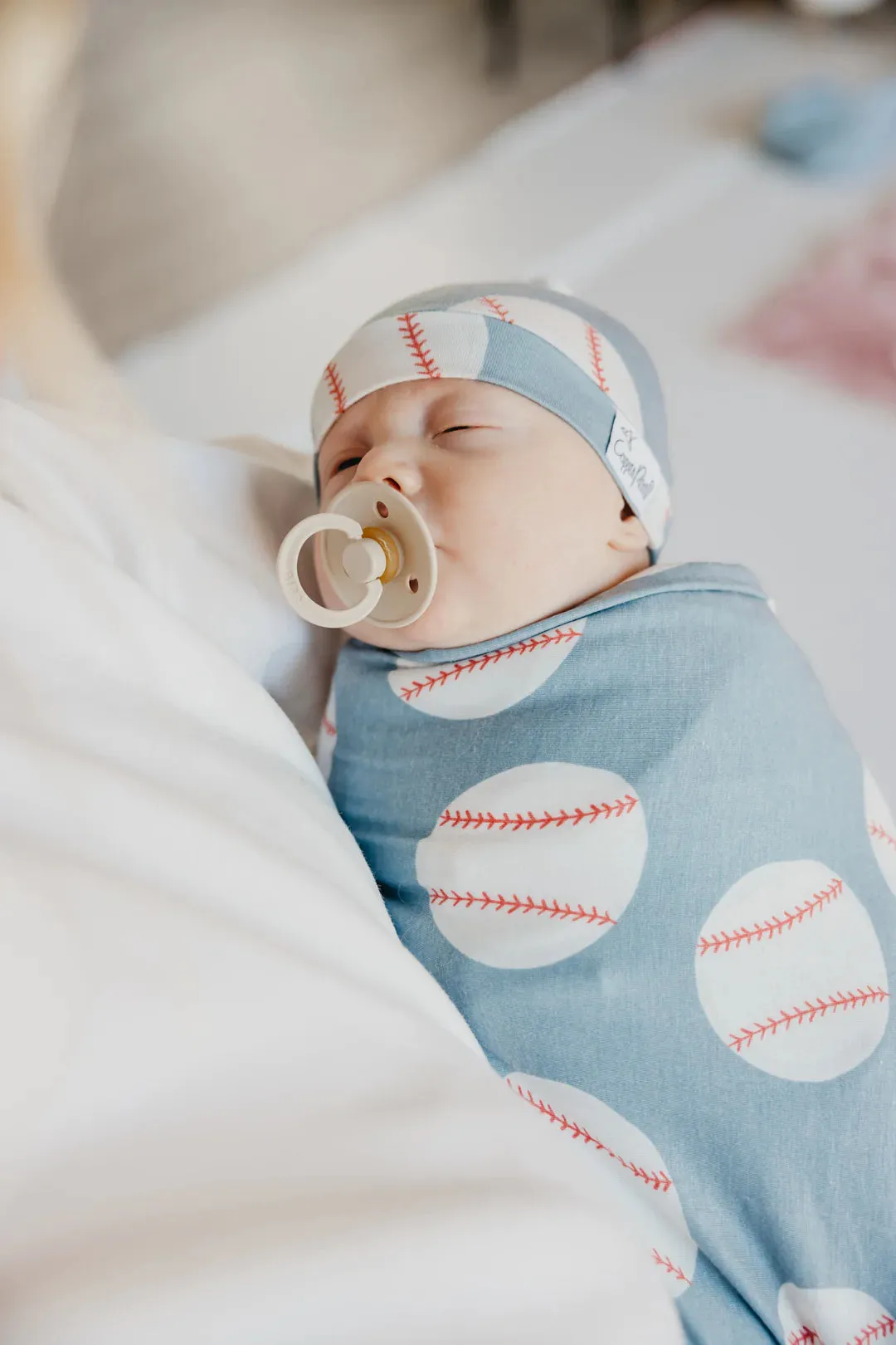 Knit Swaddle Blanket- Slugger