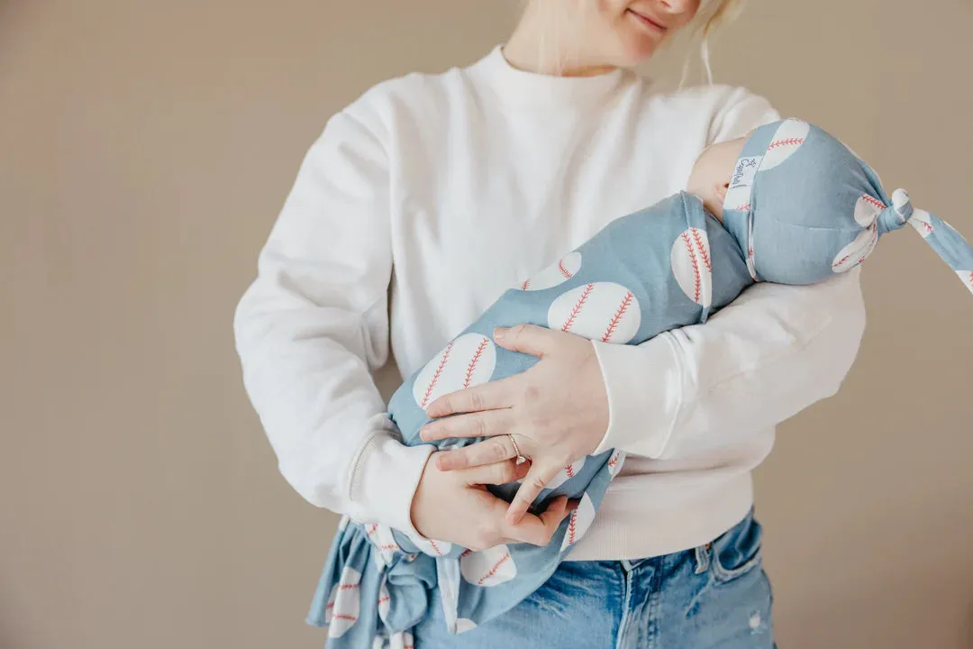 Knit Swaddle Blanket- Slugger