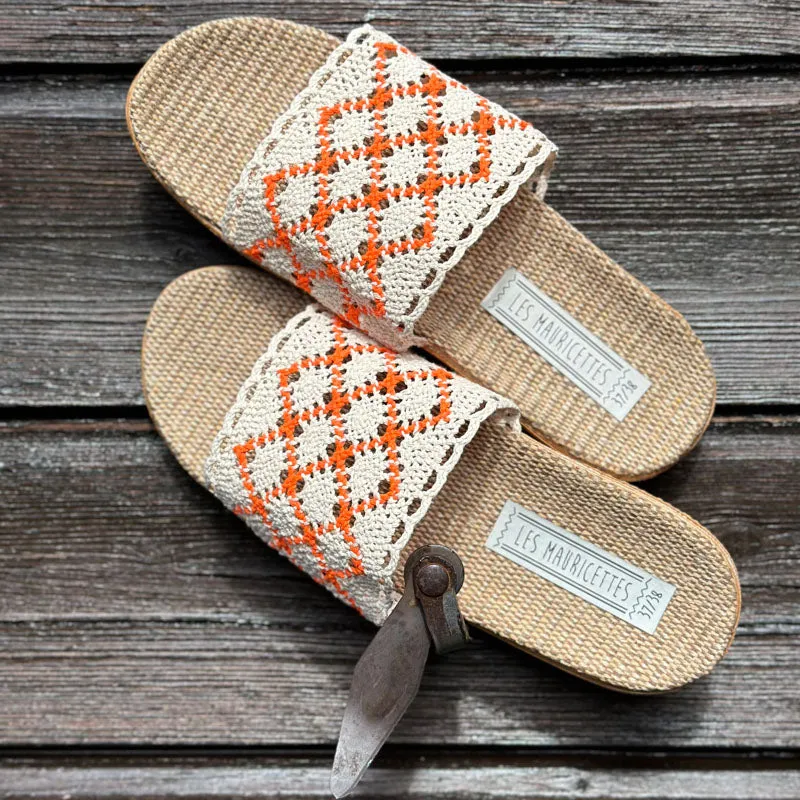 LES MAURICETTES Hermaline Sandals in Orange