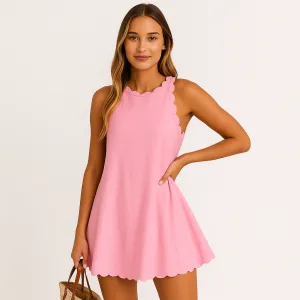 Linen Summer Dress | Light and Airy | Scalloped Hem