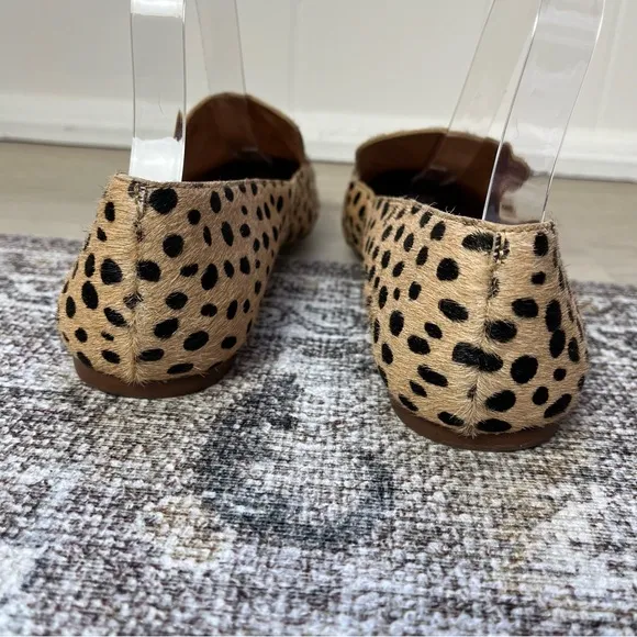 Madewell The Frances Skimmer Loafer Dotted Calf Hair Animal Print Size 8 Preppy