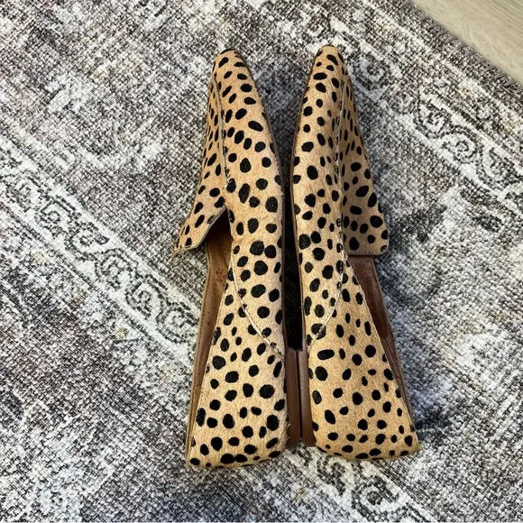 Madewell The Frances Skimmer Loafer Dotted Calf Hair Animal Print Size 8 Preppy