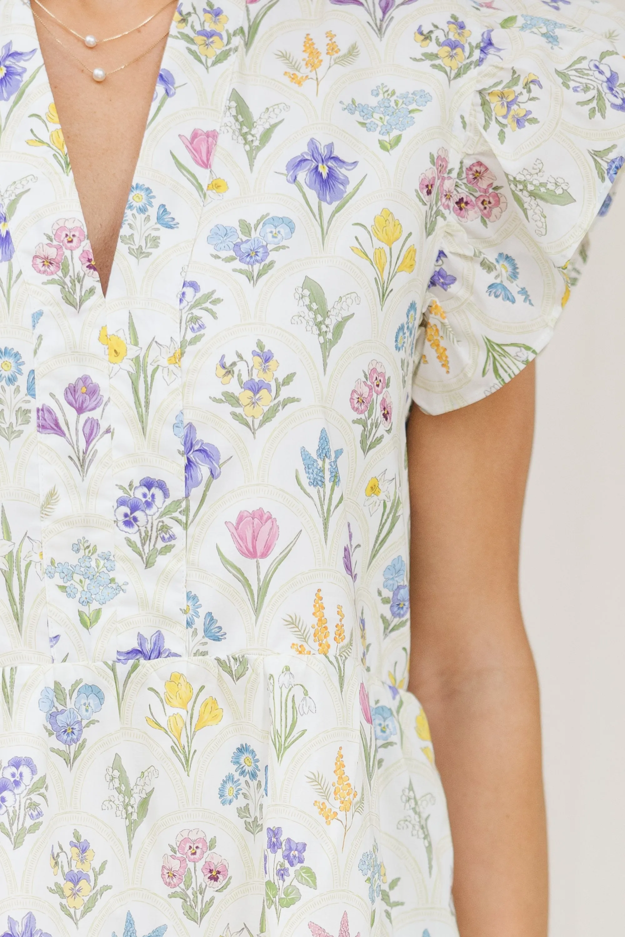Make It Your Own Yellow Medallion Tiered Dress