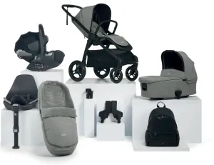 Mamas & Papas Ocarro 9 piece Bundle - Flint Grey with Cybex Cloud T & Base