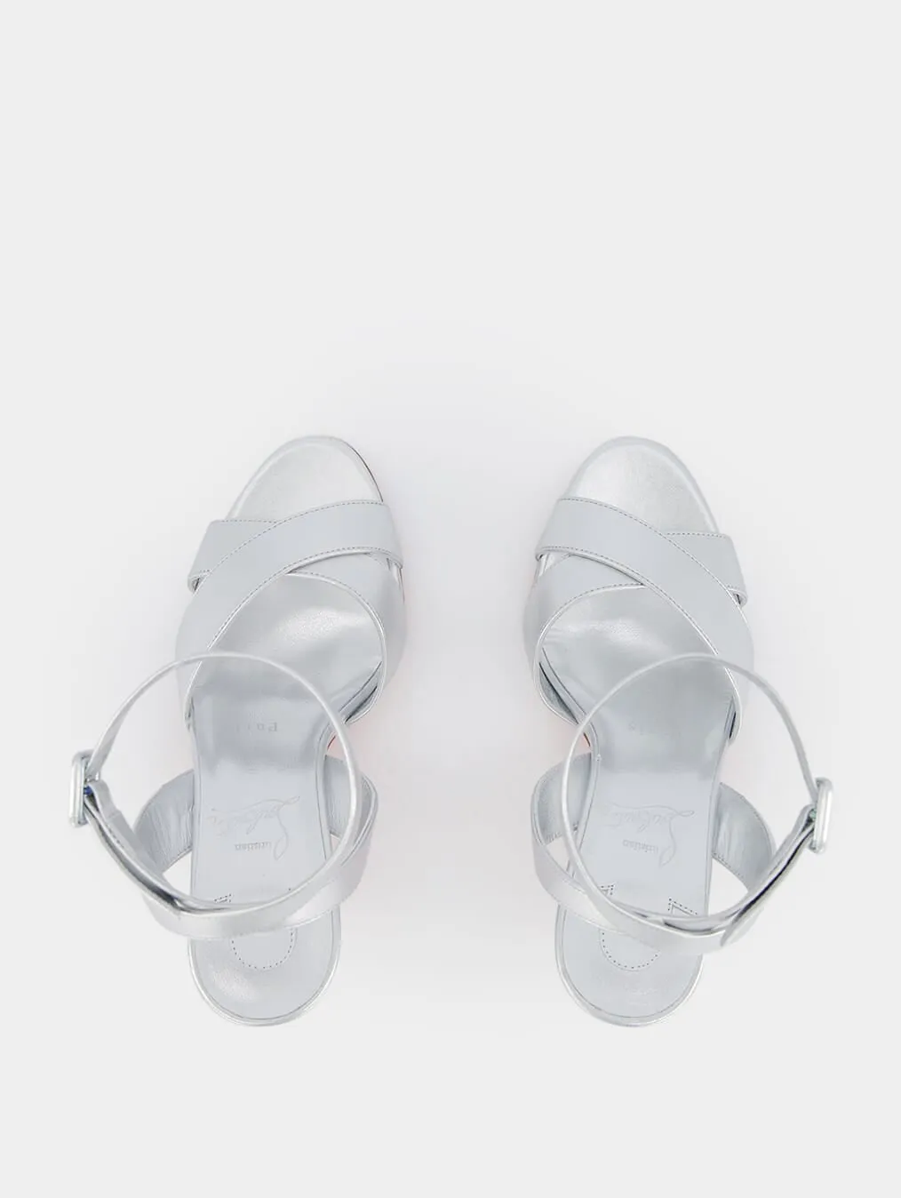 Mariza 85mm Metallic Leather Sandals